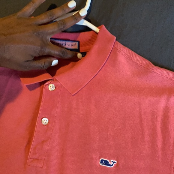 Vineyard Vines Men’s sz. Large Polo - coral - Picture 3 of 4